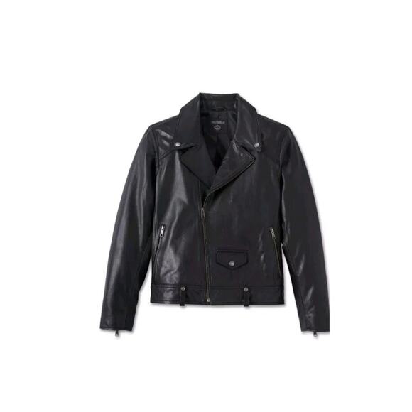 Harley Davidson Men's Motorbreath Black Leather Jacket Size XL NWT - Picture 1 of 11